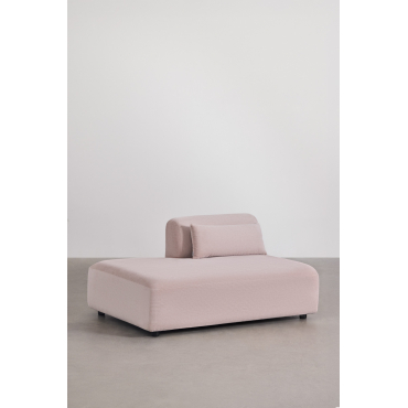 Left Divan For Fogler Modular Sofa Corduroy Wine Pink - Sklum