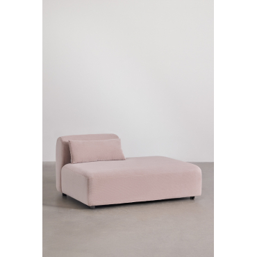 Right Divan For Fogler Modular Sofa Corduroy Wine Pink - Sklum