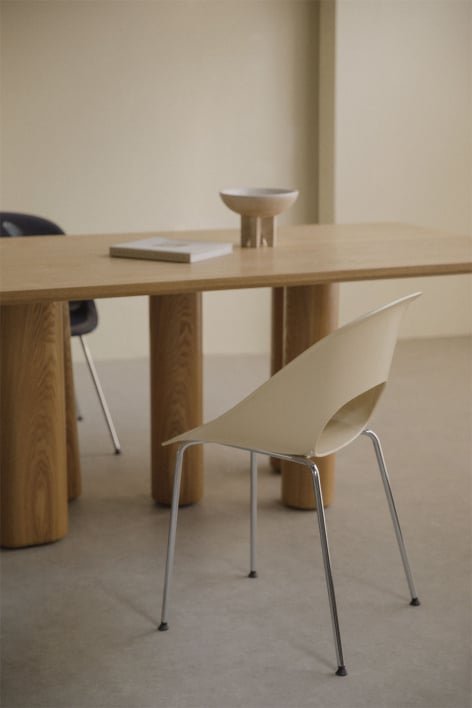 Louna polypropylene and iron dining chair