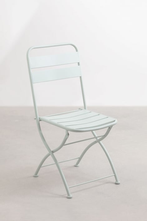 Pack of 4 Janti folding dining chairs in steel