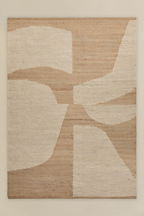Rectangular outdoor rug in jute and cotton Meira