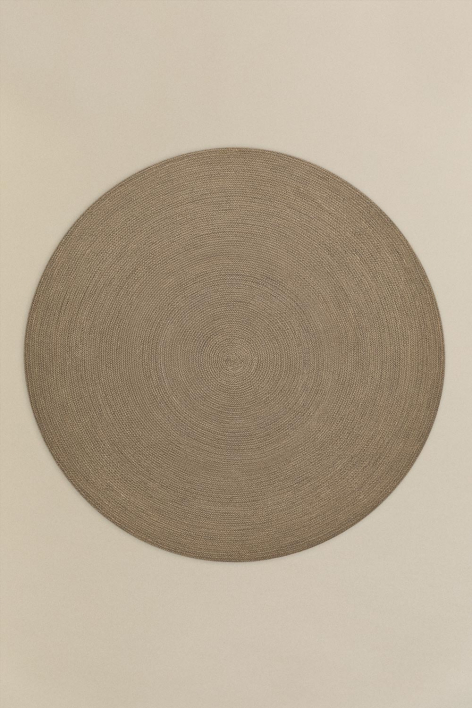 Round outdoor rug Ø200 cm polypropylene Lisandra - Moka Brown