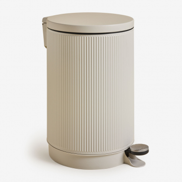 Midler Trash Can With Lid And Pedal Gardenia White & 20 L - Sklum