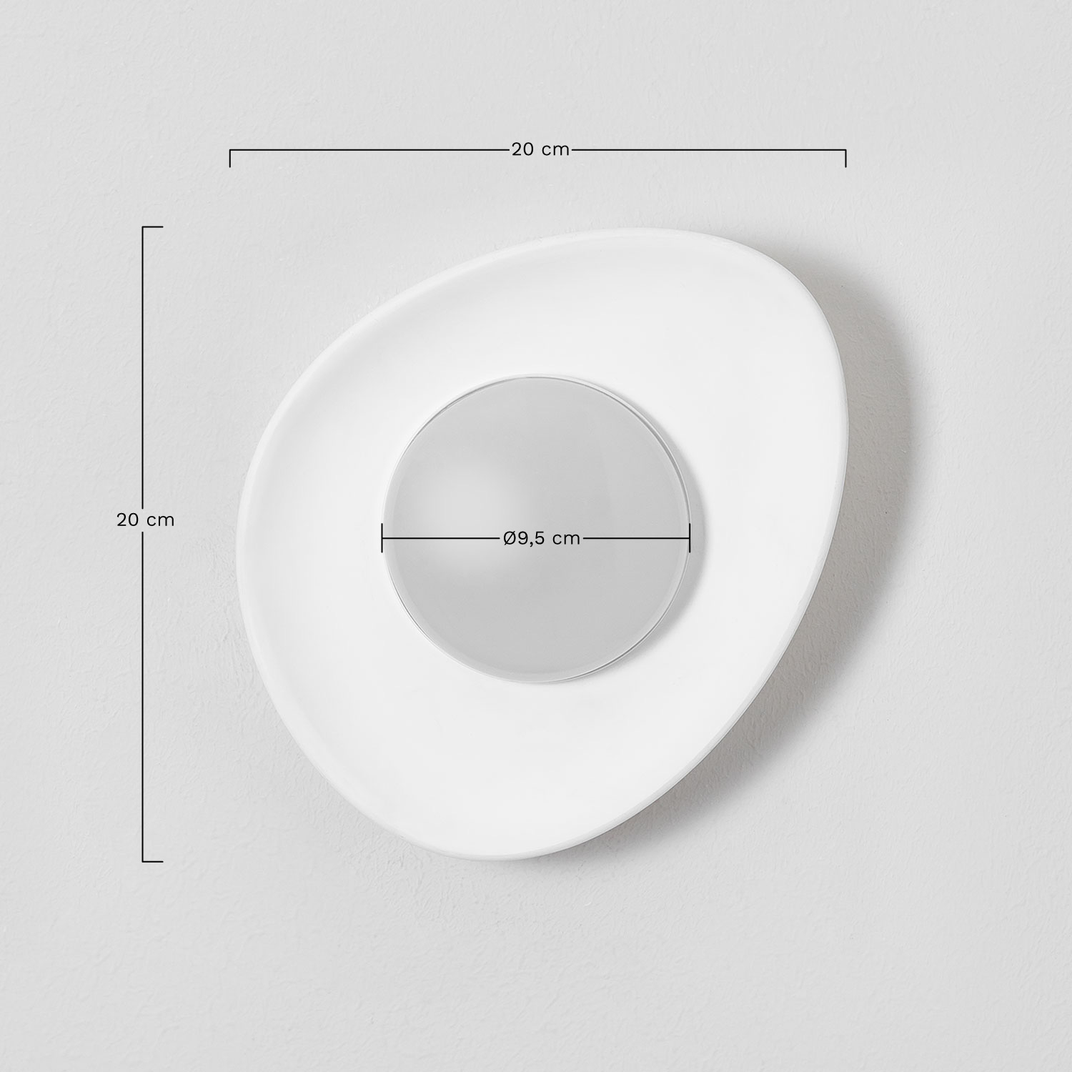 Givert Plaster LED Wall Light, medidas