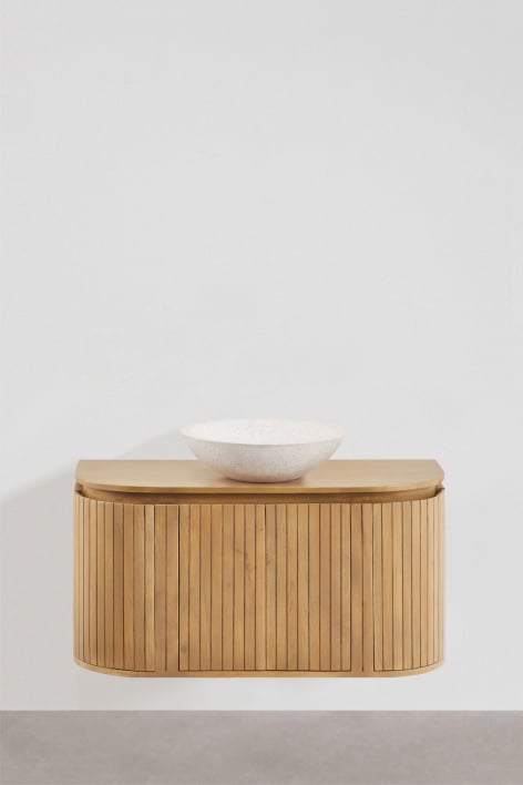 Suspended bathroom furniture set 90x40 cm in mango wood Analis - mango wood