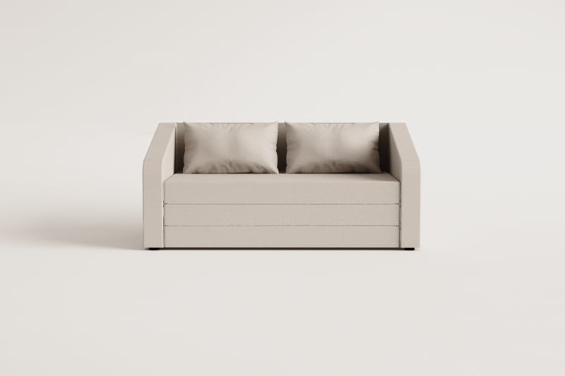 2-seater sofa bed in Dalila bouclé fabric