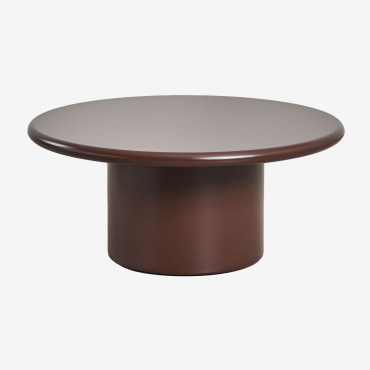Round Coffee Table In Mdf (ø80 Cm) Rodeo Brown Coffee - Sklum