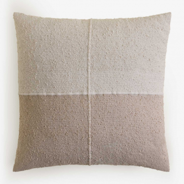 Square Cotton Cushion (45x45 Cm) Louisa Design White - Beige Nature - Sklum