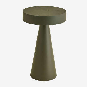Wireless Led Table Lamp Catinca Deep Olive Green - Sklum
