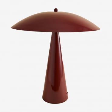Irune Iron Table Lamp Wine Red - Sklum