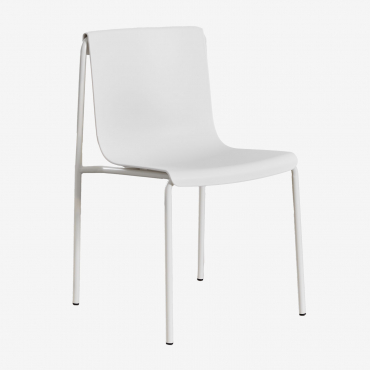 Pack Of 4 Ismene Polypropylene Dining Chairs Gardenia White - Sklum