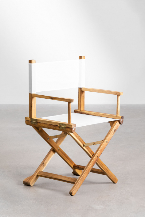 Pack of 4 Ridley folding director garden chairs in acacia wood