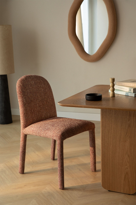 Dining chair in Riga fabric - Red Roof Tile