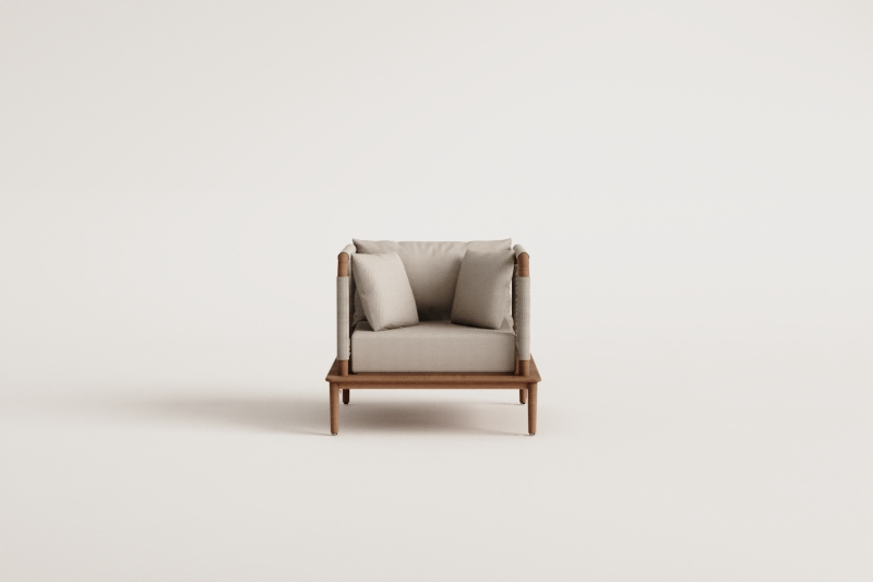 Giulia acacia wood garden armchair