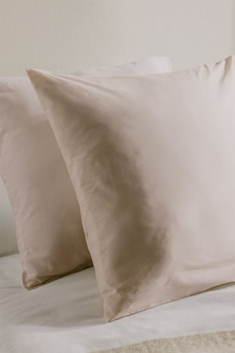 Set of 2 pillowcases in 180-thread-count Lesia cotton percale