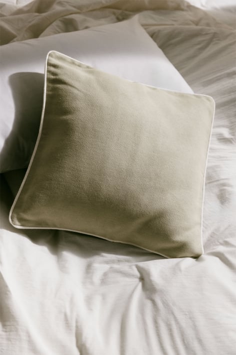 Square cushion 45x45 cm in Cyanan cotton