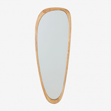 Oak Wood Wall Mirror Arbidel Brown Oak & 60 X 165 Cm - Sklum