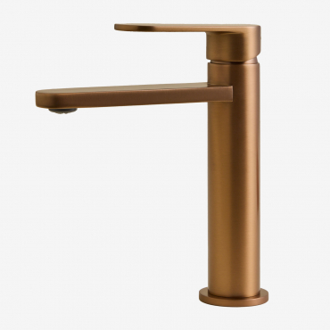 Alameda Brass Basin Tap Yellow Rose Gold & ↑20 Cm - Sklum
