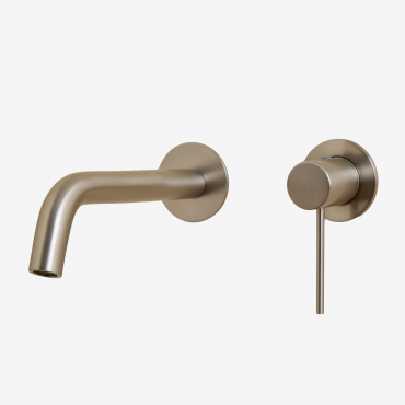 Orveta Brass Built-in Basin Tap Brushed Grey - Sklum