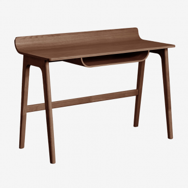 Desk 120x50 Cm In Colman Wood Brown Chestnut - Sklum