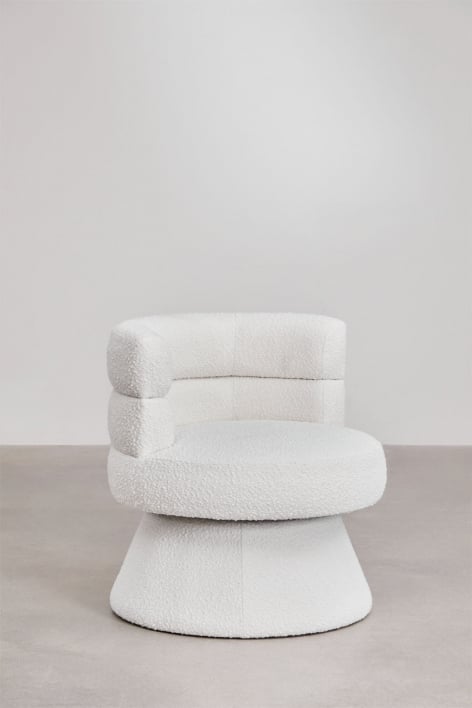 Pack of 2 Protea swivel armchairs in bouclé fabric