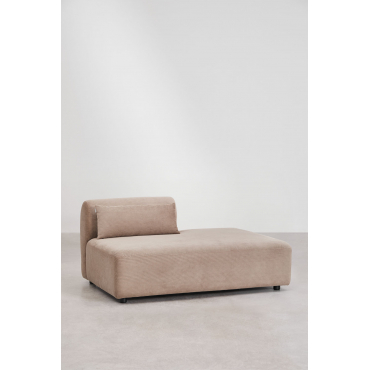Right Chaise Module For Fogler Modular Sofa Corduroy Camel Brown - Sklum