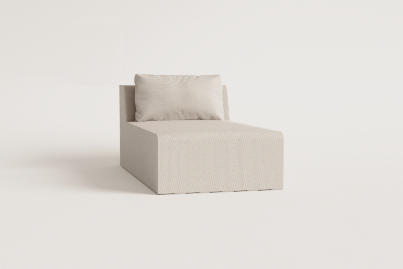 Vacuum-packed corduroy chaise longue armchair Temple