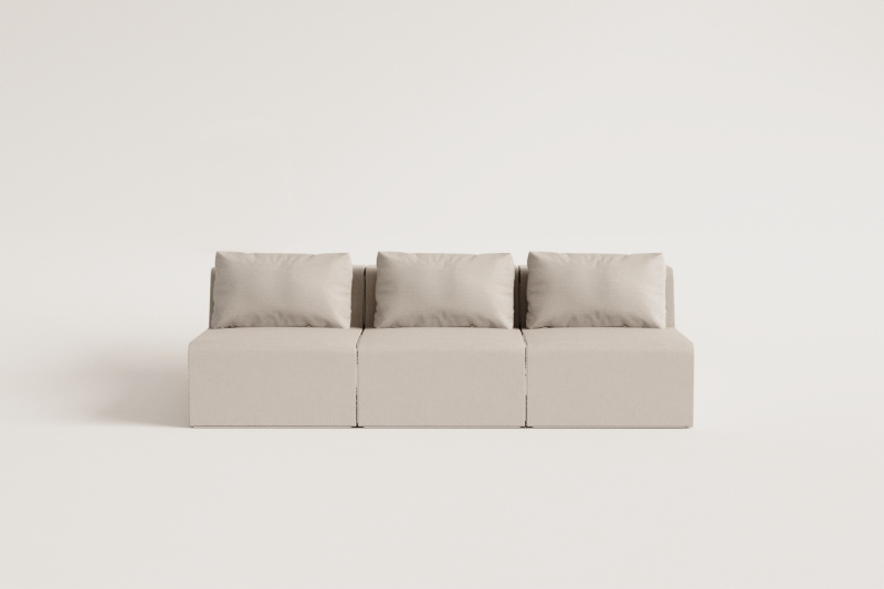 3-piece modular sofa in vacuum-packed corduroy Temple