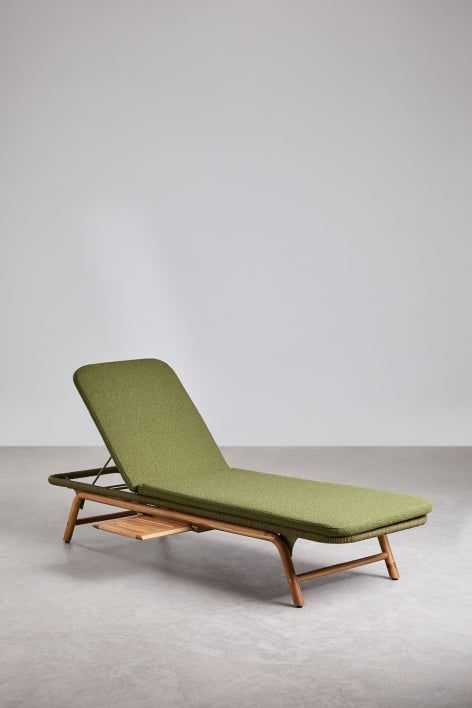 Pack of 2 Ikaria Acacia Wood Reclining Loungers