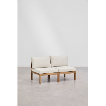 Branson 2-piece Modular Sofa In Acacia Wood Acacia Brown - Sklum