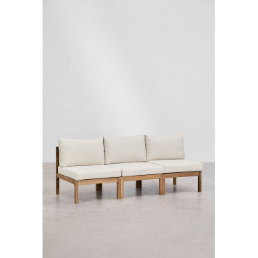 Branson 3-piece Modular Sofa In Acacia Wood Acacia Brown - Sklum