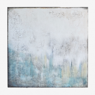 Decorative Canvas 100x100 Cm With Raizel Plaster Texture Light Grey - Sklum