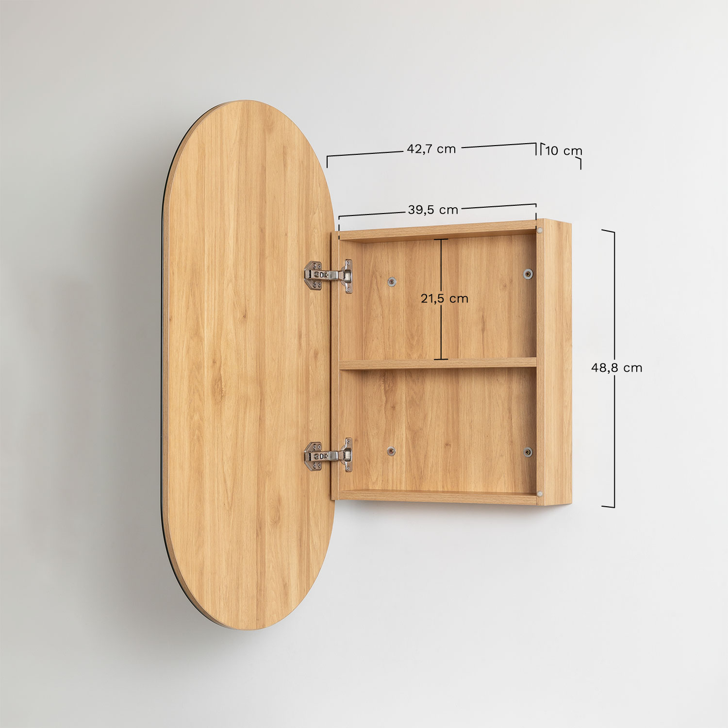 Tedrik ash wood bathroom furniture set, medidas