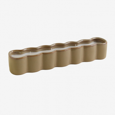 Decorative Ceramic Candle Tuindy Beige Cream - Sklum