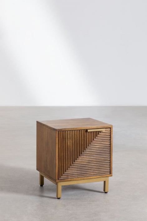 Pack of 2 rectangular nightstands 40x35 cm in Baty mango wood