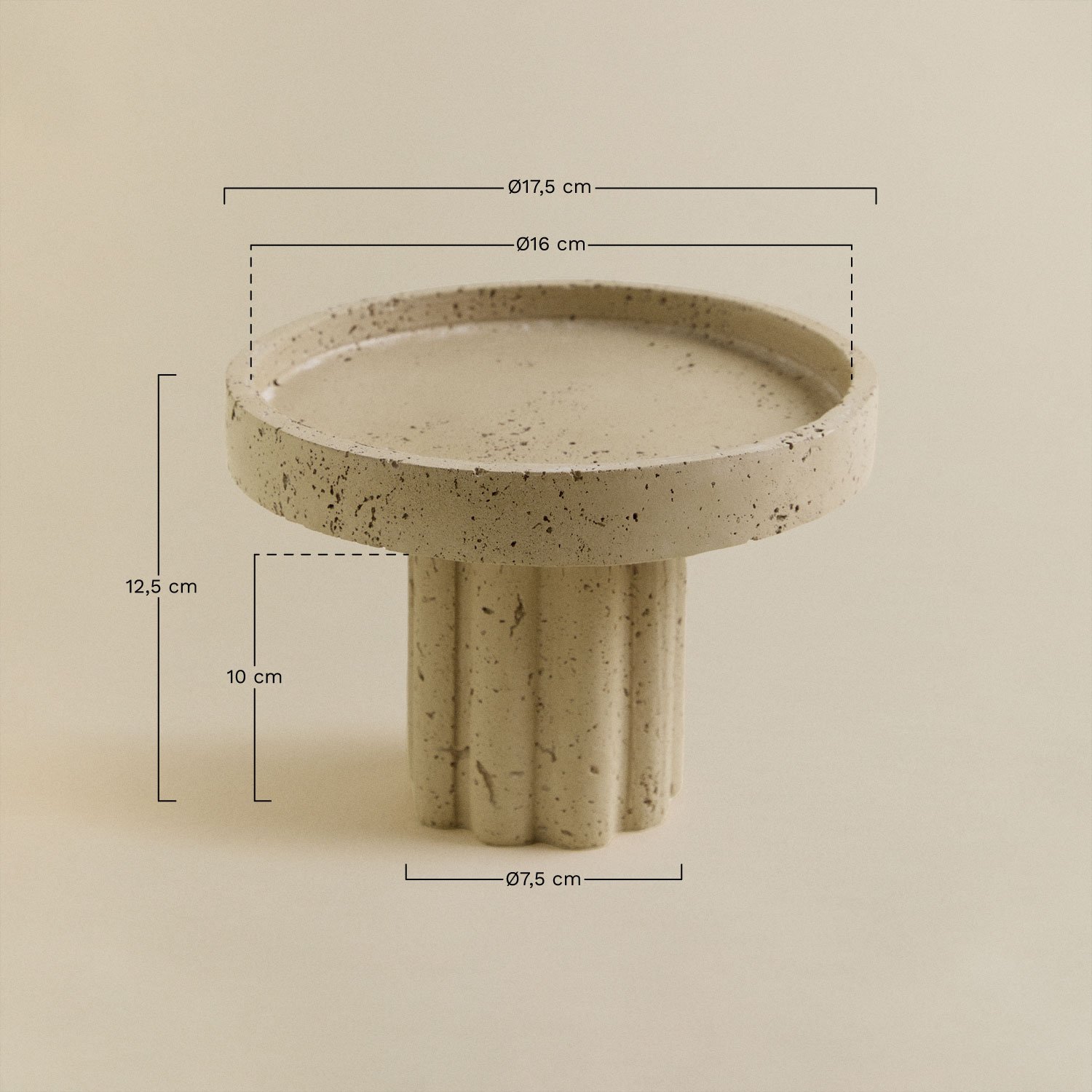 Decorative round resin bowl Carlow, medidas