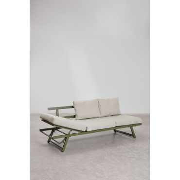 Reclinable 3-seater Garden Sofa Libanc Grey - Army Green - Sklum