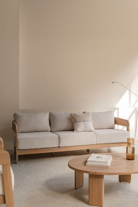 3-seater sofa in acacia wood Uleno