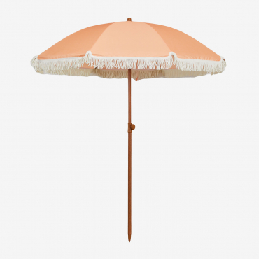 Miska Ø175 Cm Fabric And Steel Parasol Orange Peach - Sklum