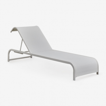 Marietta Steel Reclining Lounger Gardenia White - Sklum