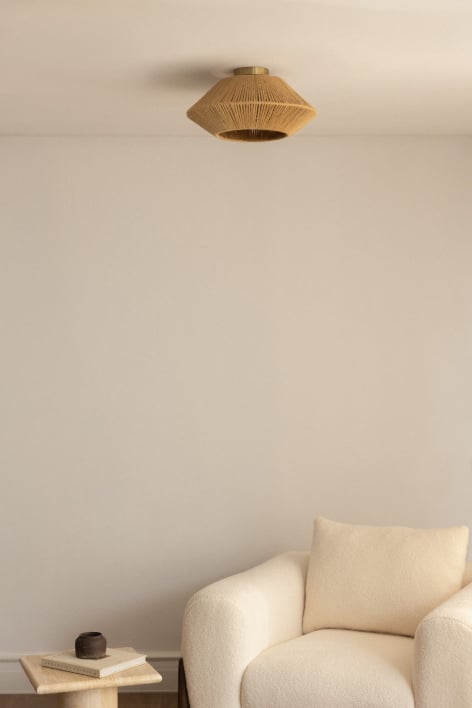 Rachid natural rope ceiling light