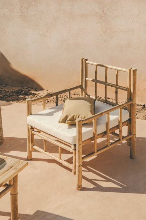 Nui bamboo garden armchair