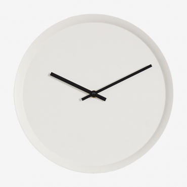Sirdal Iron Wall Clock Ø30 Cm White - Sklum