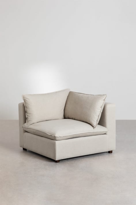 Corner armchair in Estefan Style fabric - Tapioca Beige