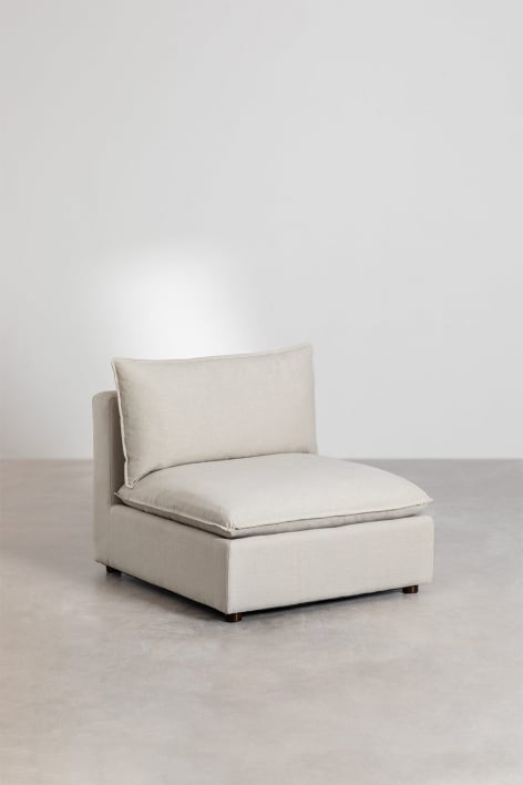 Estefan fabric and wood armchair
