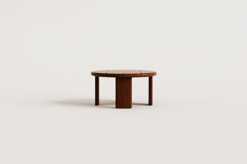 Round side table (Ø70 cm) in Famara acacia wood