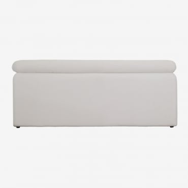 240cm Cirene Upholstered Headboard Fabric White & 200 - Sklum