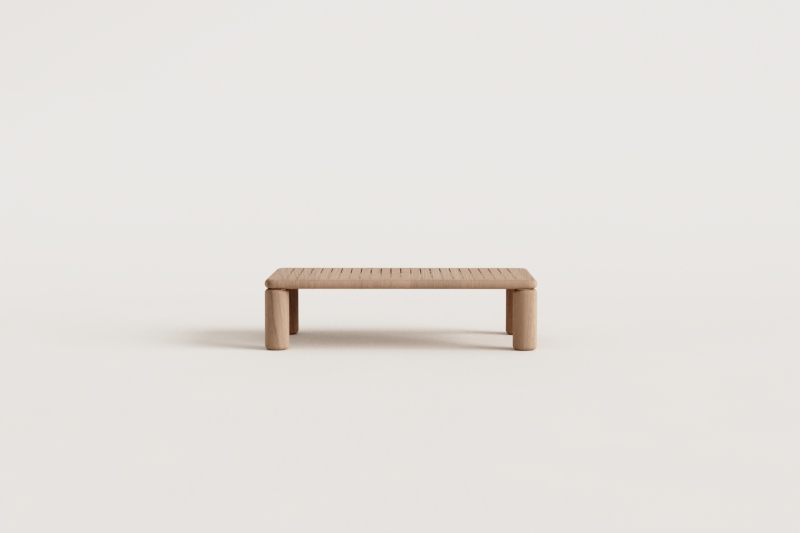 Rectangular garden coffee table 115x70 cm in acacia wood Ioanis