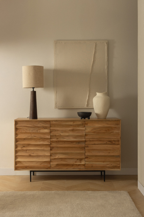 Petter 145x35 cm sideboard in acacia wood - Acacia Brown