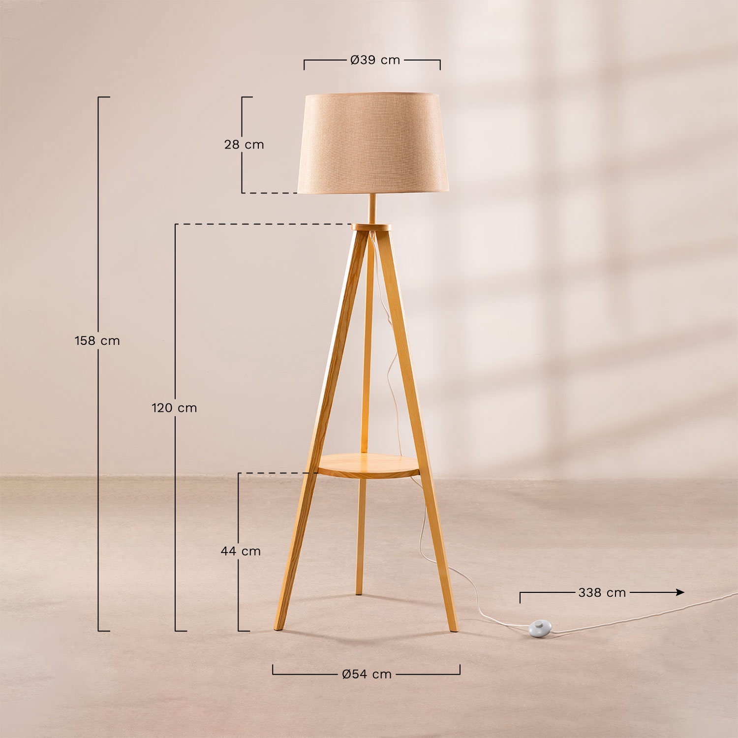 Floor Lamp Ripod , medidas